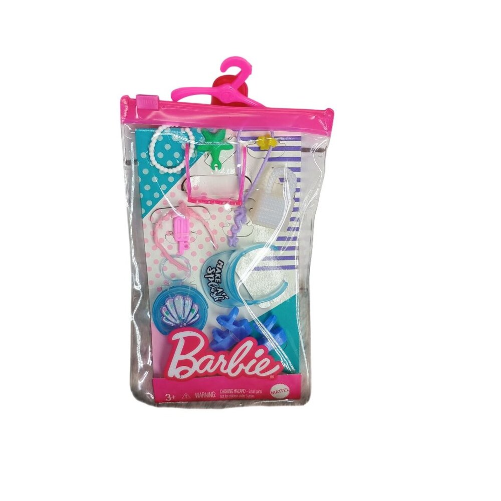 Mattel Barbie Accessories Ocean-Inspired Pack with 11 Storytelling Pieces for Ba